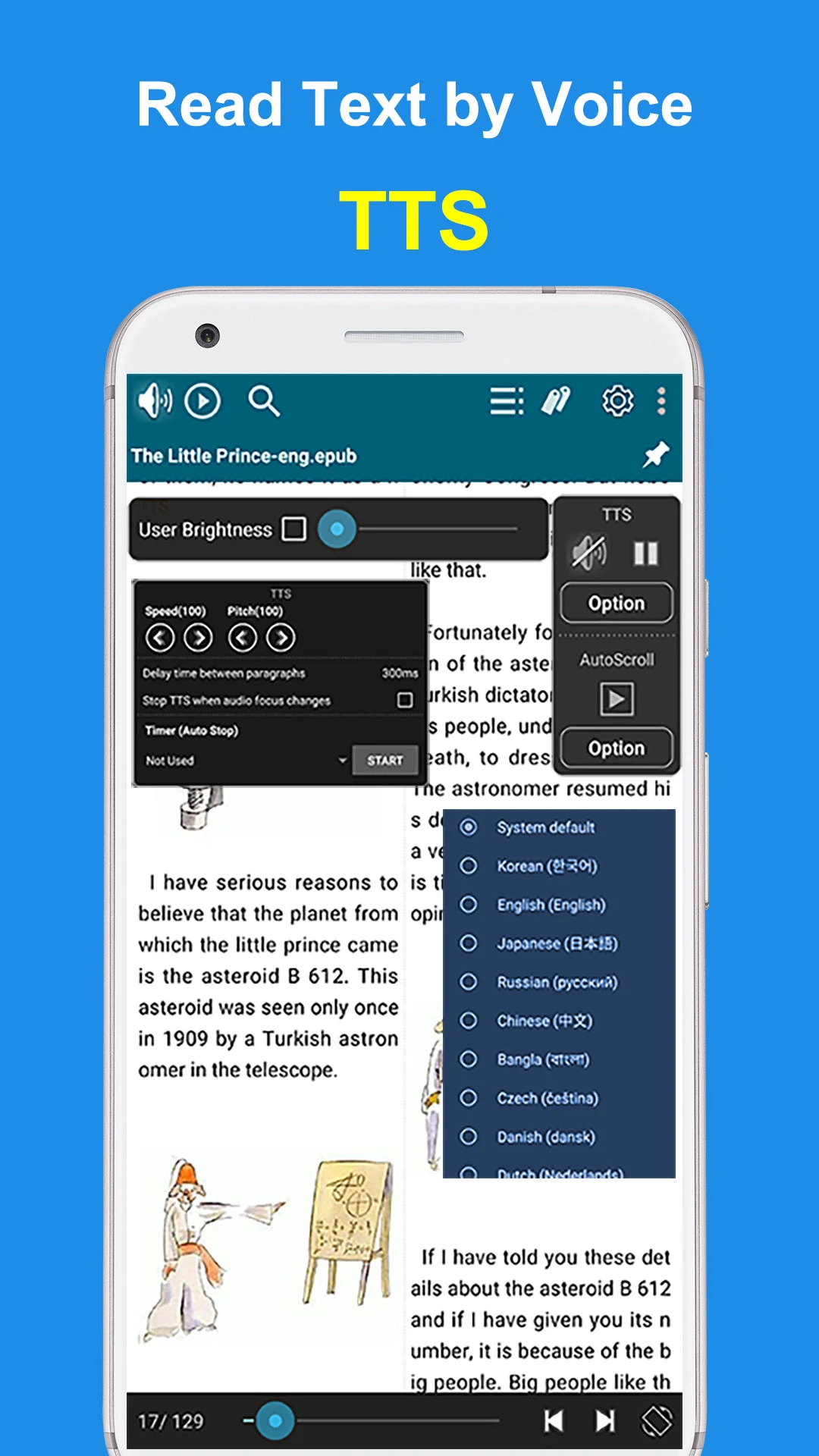 EasyViewer-PDF,epub,Text,TTS screenshot