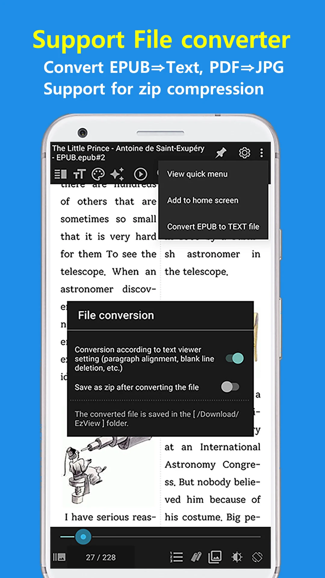 EasyViewer-PDF,epub,Text,TTS screenshot